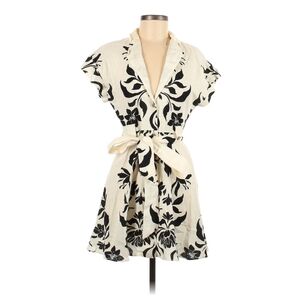 Zara linen feel floral dress